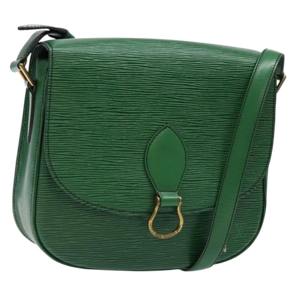 Authentic LOUIS VUITTON Epi Saint Cloud GM Shoulder Bag Green M52194 LV